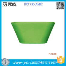 Venta al por mayor Green Square Ceramic Salad Bowl